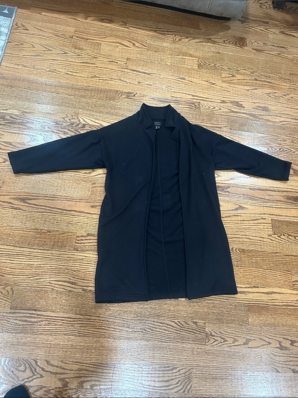 Forever 21 Black Open-Front Longline Blazer